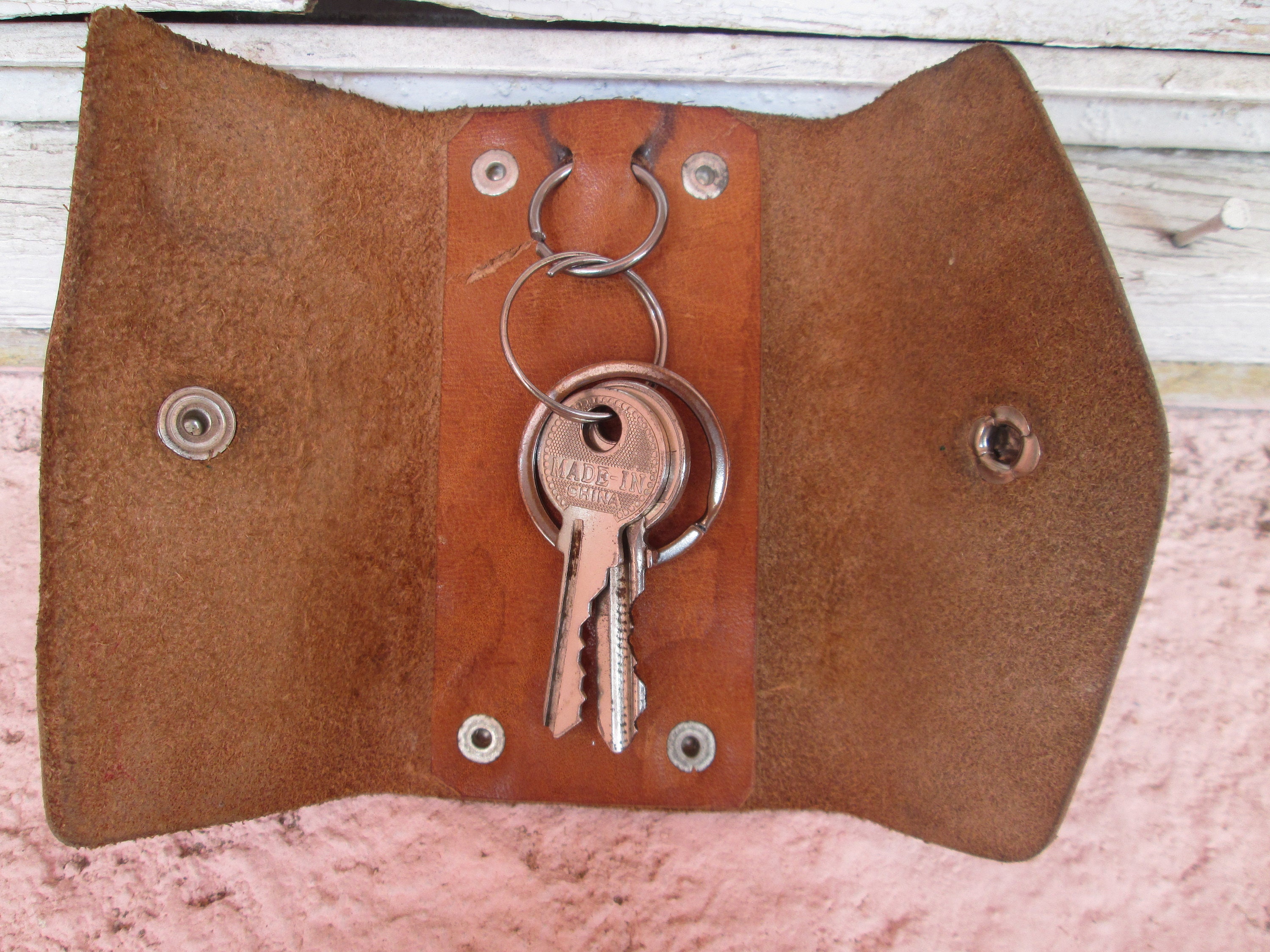 ★決算特価商品★ Key Small Case, Key Leather Brown Case, Key Vintage Holder, 小物