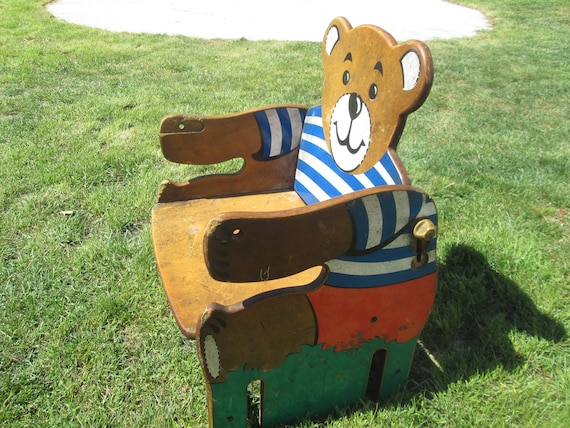 木製子供用スツールヴィンテージレトロ