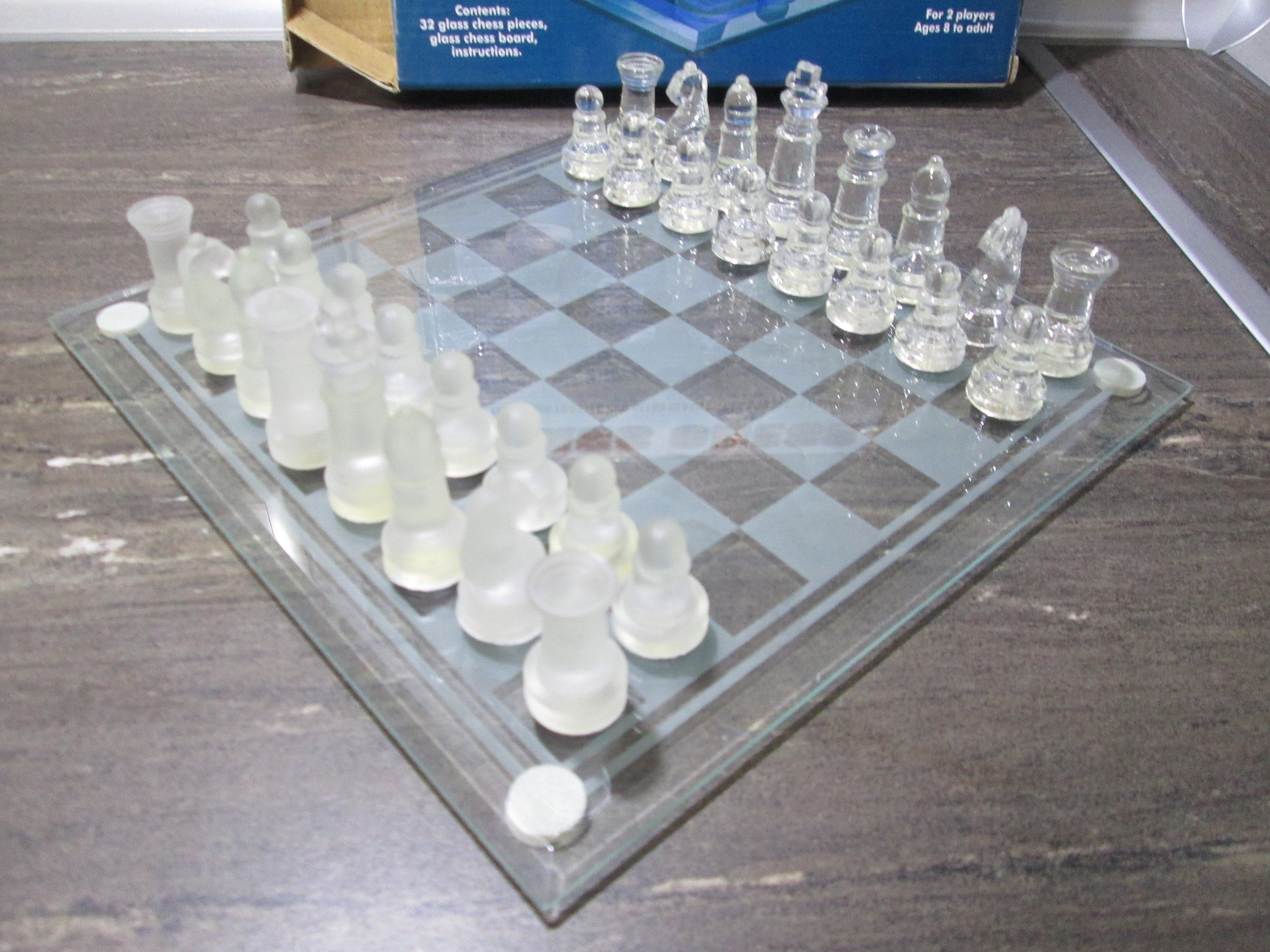 Vintage glass chess Glass chess set Glass board Vintage Etsy