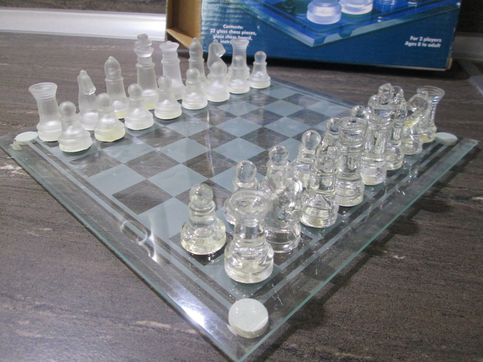 Vintage glass chess Glass chess set Glass board Vintage Etsy