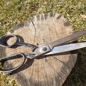 Big scissors, Vintage scissors, Embroidery scissors, Tailor scissors, Paper scissors, Vintage home decor, Craft decor, Rustic scissors