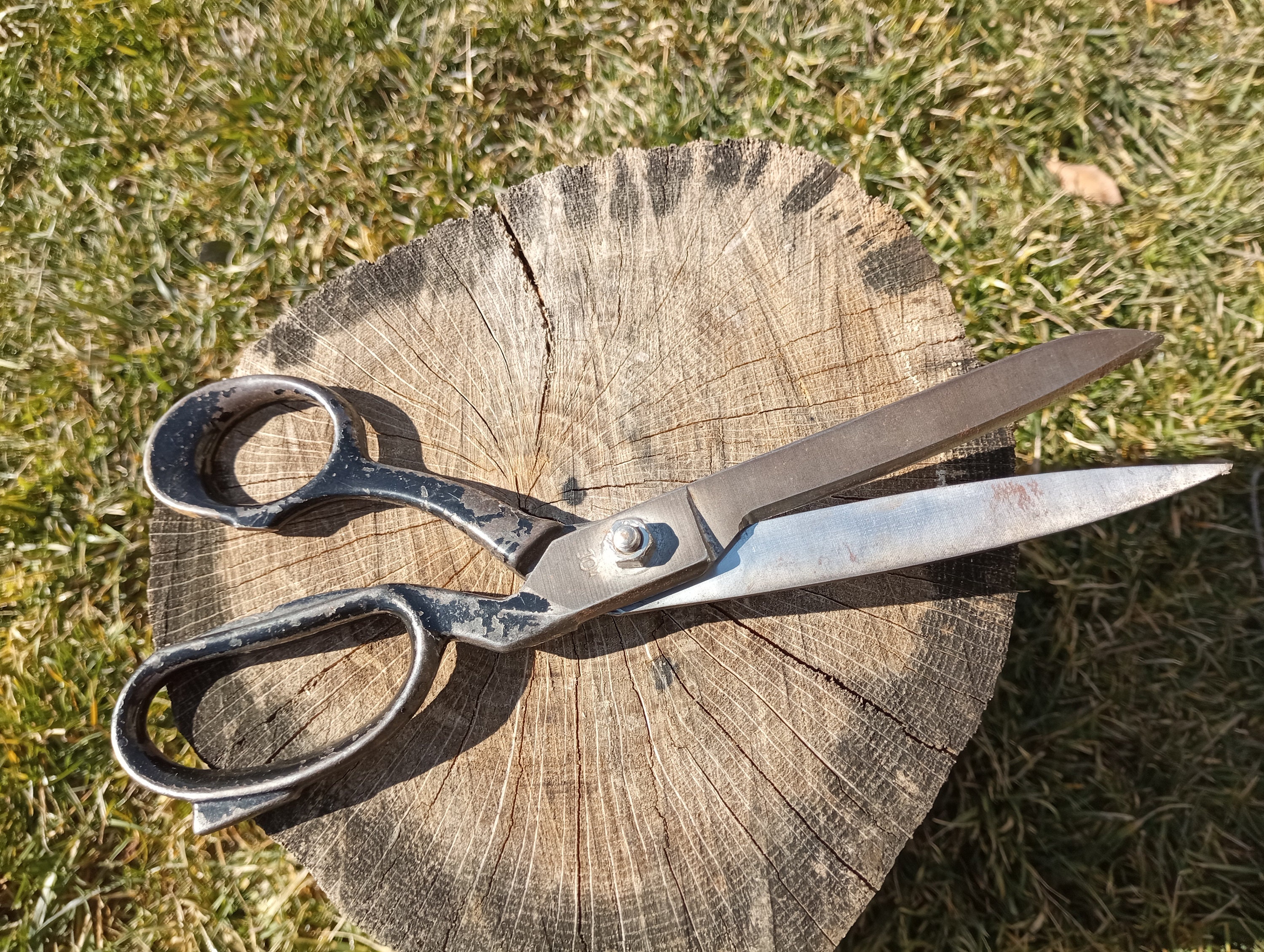 Antique Large Forged Scissors Huge Scissors for Cutting a Thick Cloth Metal  Scissors Large Vintage Scissors Primitive Scissors 