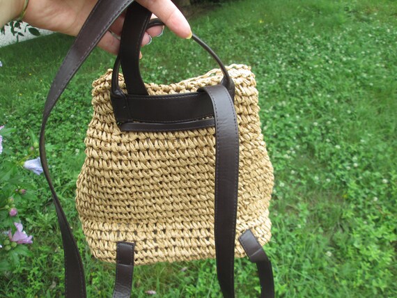 Wicker backpack, Vintage backpack, Wicker bag, Sh… - image 9