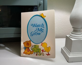 Vintage Baby Book, Watch Me Grow Photo Album, TAP Publishing, Mad and Printed in USA, Vintage Nursery and Baby Collectables, Stationary