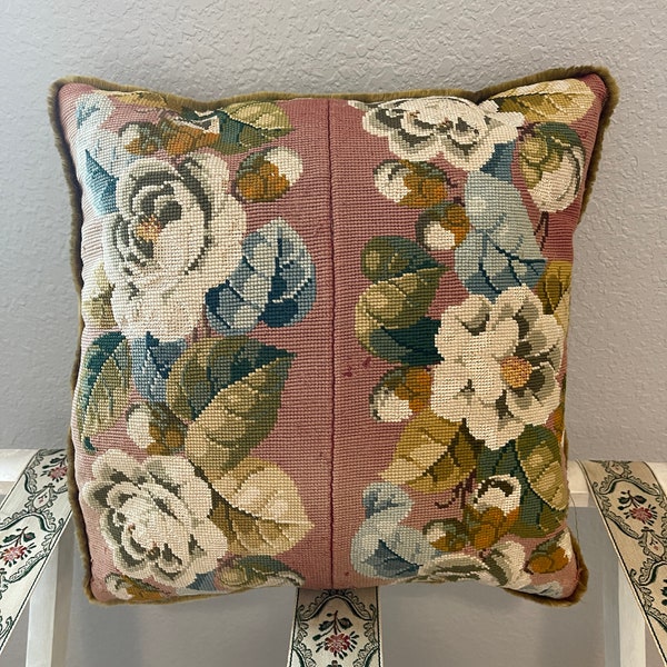 Vintage Needlepoint Pillows Etsy