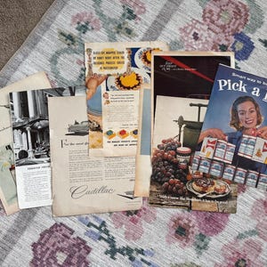 Large Magazine Advertisements, Set of 10, National Brands