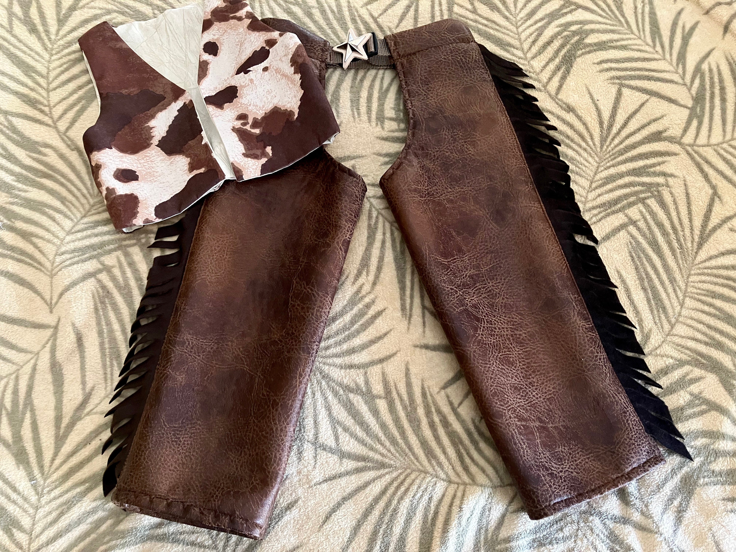 Newborn/infant/Toddler/Child Chaps/Vest Western Costume