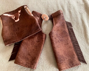 Newborn/Infant/baby/Toddler Chaps & Vest outfit