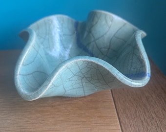 Raku Ruffle Bowl