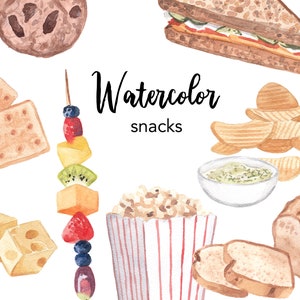 Watercolor Bakery Clipart. Baking supplies. (873376)