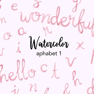 CLIPART DE ACUARELA, clipart del alfabeto, conjunto de clipart de acuarela, uso comercial, archivos png, clip art de letras, escritura a mano, png, digital, fuente