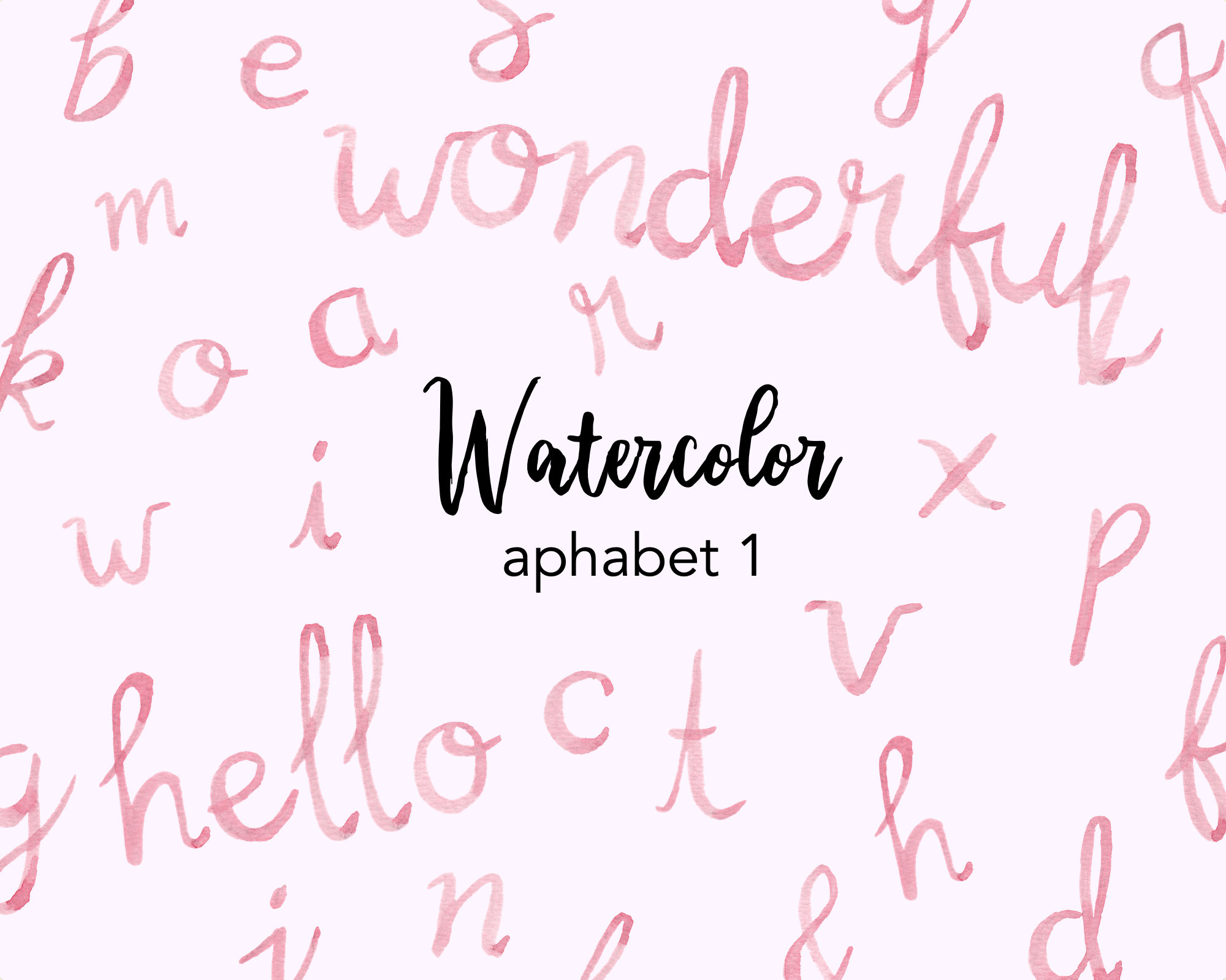 WaterCOLOR CLIPART, alphabet clipart, watercolour clipart set, commercial use, png files, letter clip art, handwriting, png, digital, font