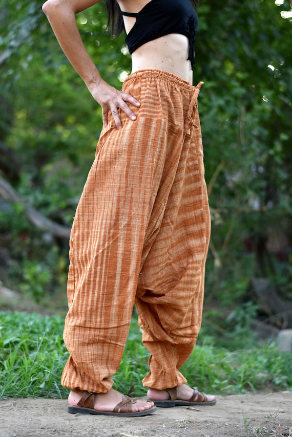 Ladies Cotton Harem Pant Men Yoga Afghani Geni Aladdin Dance Trouser Gift  Her | eBay