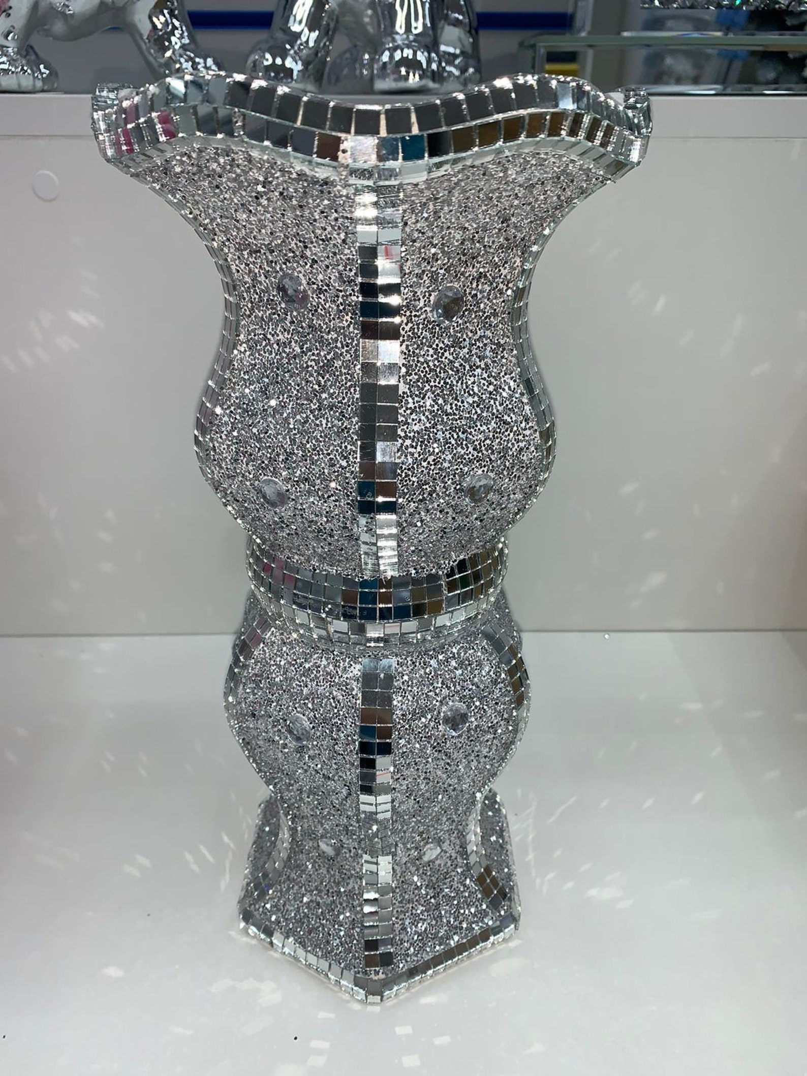 Crushed Diamond Vase Etsy