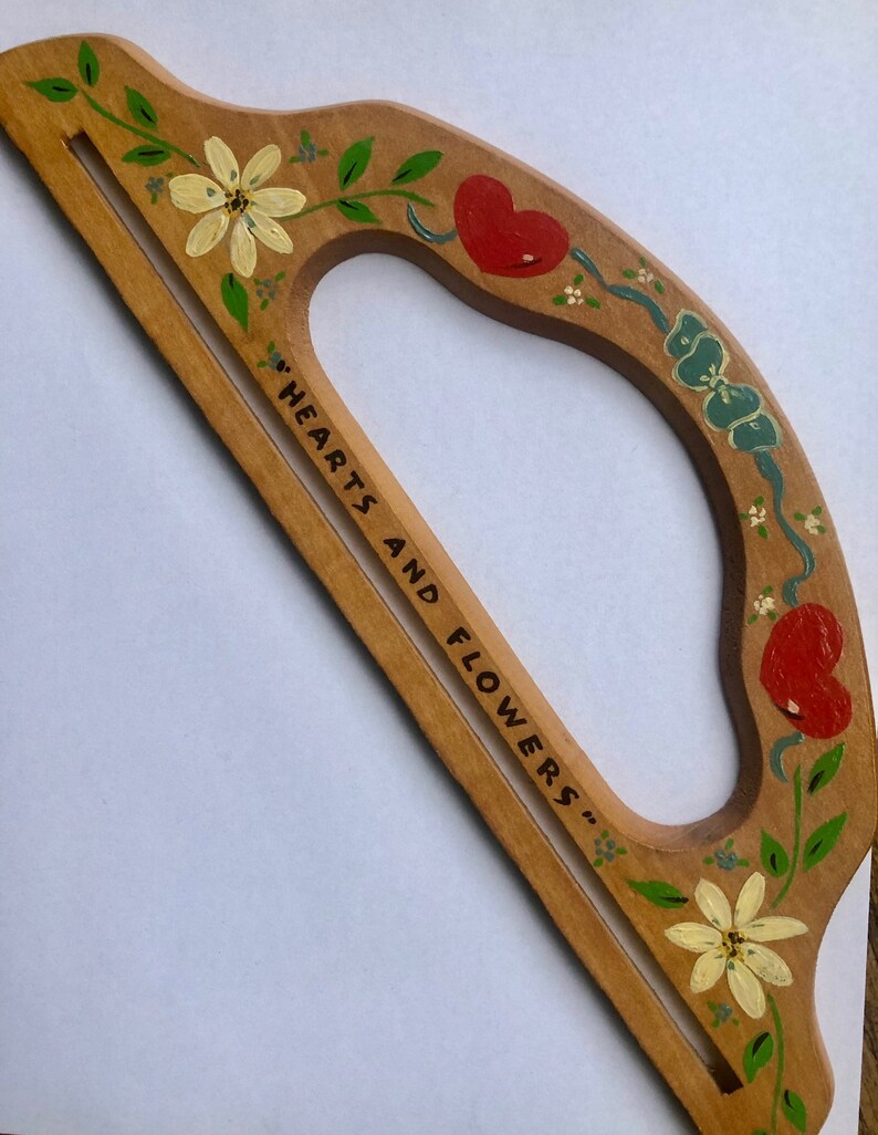 Vintage Handpainted Wooden Handles for That DIY Project Bag Etsy