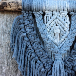 Macrame Pattern PDF Tutorial Instant Download DIY Macrame Wall Hanging Blue Ombre Including How to Dye Cord image 5