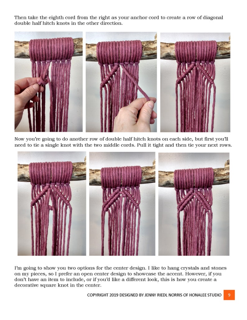 Macrame Pattern PDF Tutorial Instant Download DIY Wall Hanging - Etsy