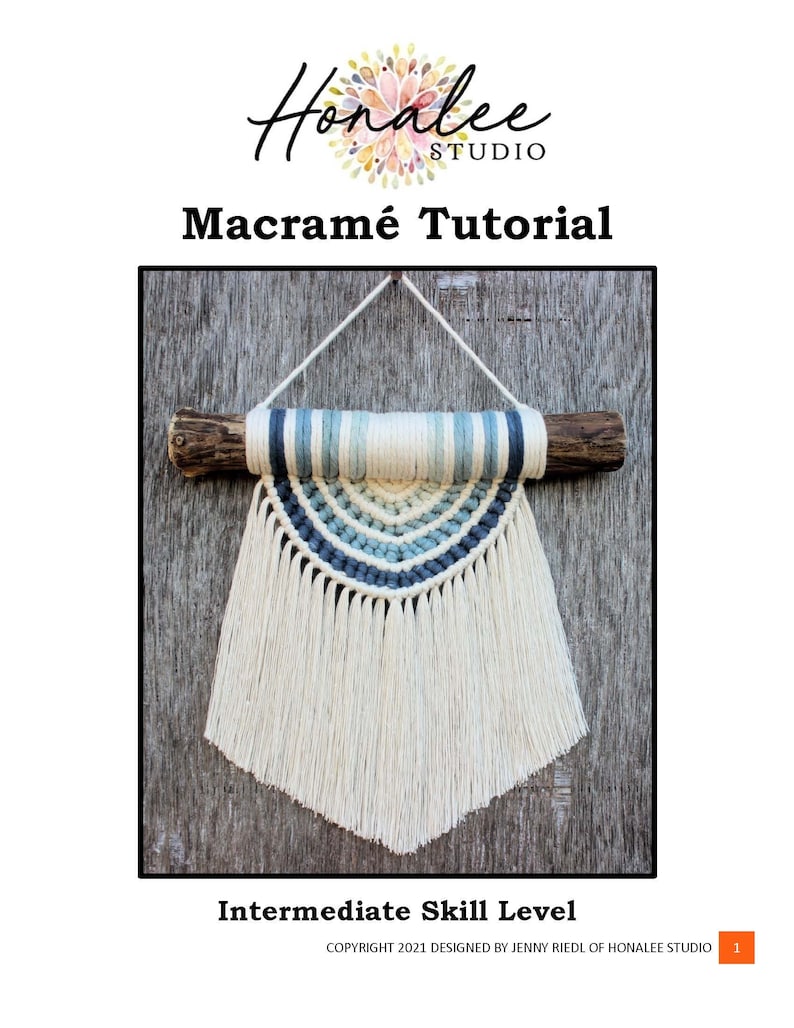 Macrame Half Mandala Semi Circle Pattern PDF Tutorial Instant Download DIY Macrame Wall Hanging image 2