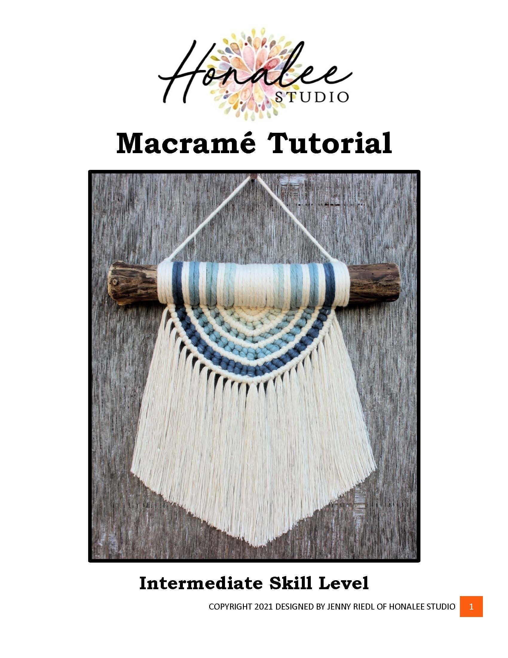 Macrame Half Mandala Semi Circle Pattern PDF Tutorial Instant Download ...