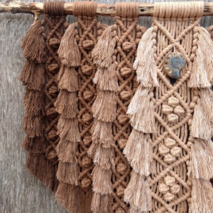 Macrame Pattern PDF Tutorial Download DIY Feather Fringe Wall Hanging - How to Dye Cord Ombre image 7