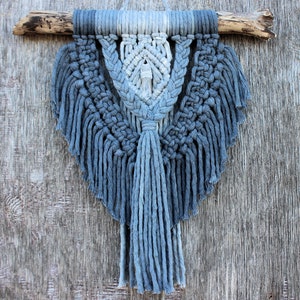 Macrame Pattern PDF Tutorial Instant Download DIY Macrame Wall Hanging Blue Ombre Including How to Dye Cord image 6