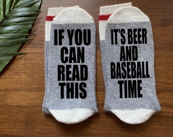 Sports Socks-Sports Gifts-Socks-Beer Socks-Baseball Gifts-Hockey Gifts-Football Gifts-Sports Fan Gift-Gifts for Dad