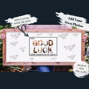 Good Luck Card - afscheidsgastenboek - Goodbye Card - Custom Good Luck Card - Gepersonaliseerde Goodbye Card - Afscheidsfeestbord - Afscheidskaart