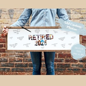 Retirement Guestbook - Personalized Retirement Cards- Retirement Party - Retired 2025- Retirement Card - Retirement Gift