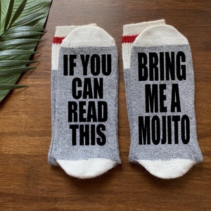 Mojito-Socks-Best Friend Gift-Mojito Gifts-If You Can Read This-Cocktails-Cocktail Gifts-Birthday Gift-21st Birthday-Gifts Under 20 image 1