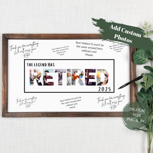 Retirement Card - Retired 2025- Retirement Guestbook - Retirement Gift -  Personalized Retirement Cards