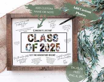 Graduation Guestbook - Class of 2025 - College Graduation - Highschool Graduation - Graduation Sign - Graduation Party - Grad Gift