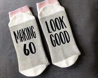 60th Birthday Socks-60 AF-Sixty AF-Vintage 1962-60th Birthday Gifts-Birthday Gift Ideas-60th Gift-Friend Gift-Gift Under 20
