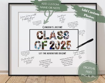 Gastenboek afstuderen - klasse van 2025 - afstuderen college - afstuderen middelbare school - afstuderen teken - afstudeerfeest - afstudeercadeau