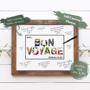 Biglietto di auguri di buon viaggio - Libro degli ospiti di addio - Biglietto di arrivederci - Biglietto di arrivederci personalizzato - Cartello per festa di addio - Festa di addio