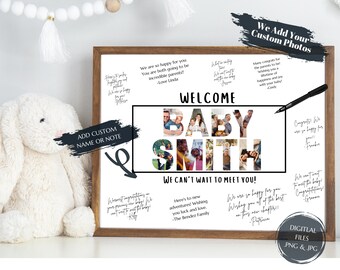Baby Shower Gastenboek - Aangepaste Foto Gastenboek - Baby Douche Kaart - Baby Douche Teken - Baby Gastenboek - Baby Douche Decor