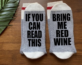 Wine Socks-Red Wine-Red Wine Gift-If You Can Read This-Wine Gift-Gift for Her-Gift for Mom-Gift Under 20-Christmas Gift-Girlfriend Gift