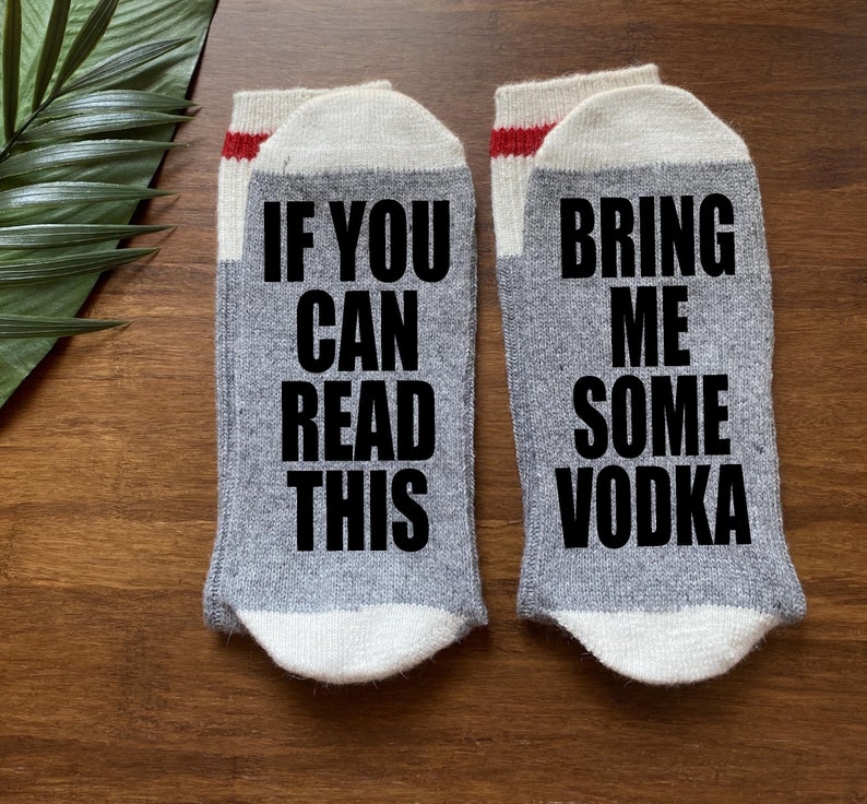 Vodka Socks-Vodka Gift-Gift for Him-Alcohol Gift-Boyfriend-Gift Under 20-Vodka Lover Gift-Gifts for Dad-Birthday Gift image 1