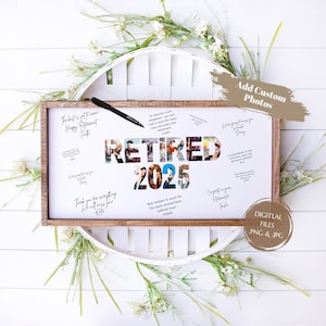 Personalized Retirement Cards- Retirement Party - Retirement Guestbook - Retired 2025- Retirement Card - Retirement Gift