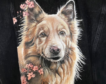 Personalisierte Jacke mit Tierportrait, Jeansjacke, Lederjacke, personalisierte Jacke, Hundeportrait, Katzenportrait, handbemalte Jacke