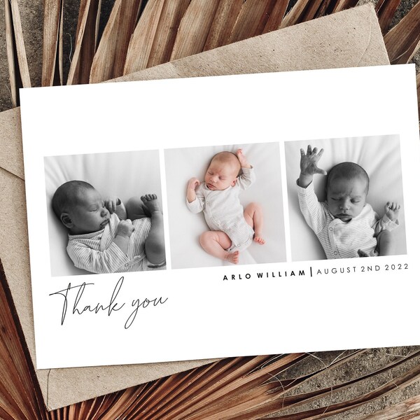 Baby Thank You Cards Etsy UK