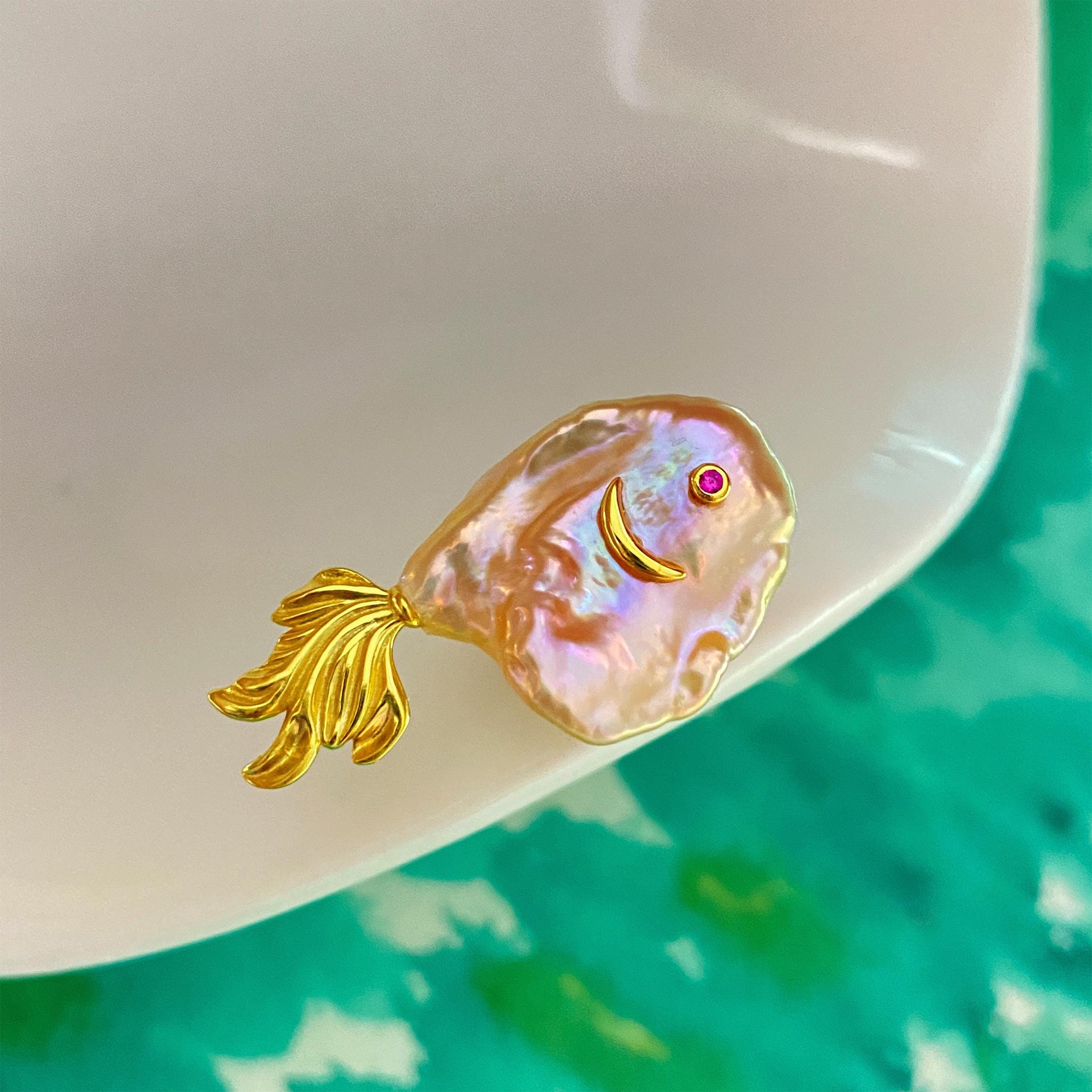 Keshi Pearl Pin - Etsy display picture 2
