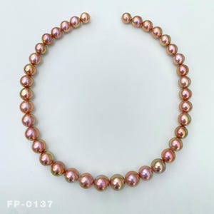 16.4 &quot; Natural Freshwater Purple Rainbow Circle Edison Pearl 1 Strand / 9.5-13mm / Aurora Pearls For Unique Pearl Jewelry Necklace Design