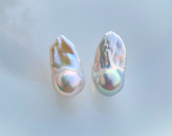 27mm+ Premium Baroque Pearl Earrings Flame ball Fireball Pearl Solid S925 Silver Bridesmaid Jewelry Wedding Jewelry Gift for Women Earring