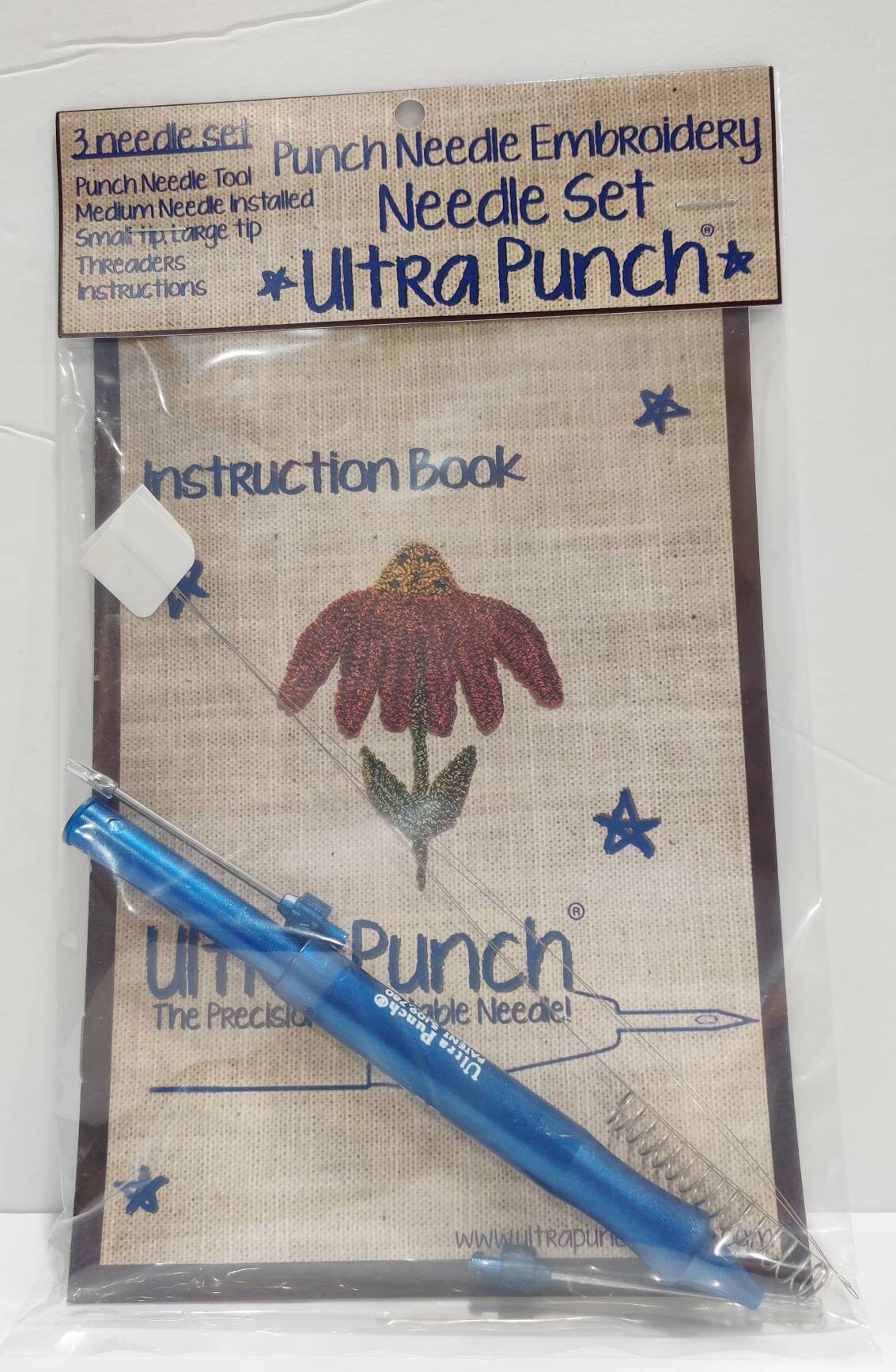 Ultra Punch Needle-3 piece Needle Set (Sm,Med,Large Needles), 2Thread…