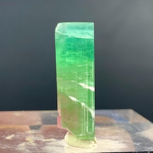 Watermelon Tourmaline Crystal,Natural Bi Color Tourmaline Crystal, Green Tourmaline Crystal Specimen