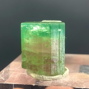 Beautiful Watermelon Tourmaline Crystal, Natural Bi Color Tourmaline Crystal, Green Tourmaline Crystal Specimen