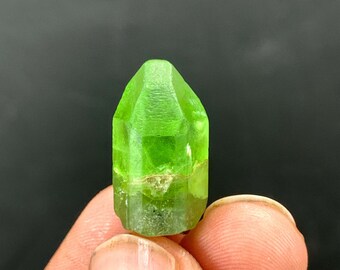 Terminated Gemmy Green Peridot Crystal Specimen From Supat Mine Pakistan
