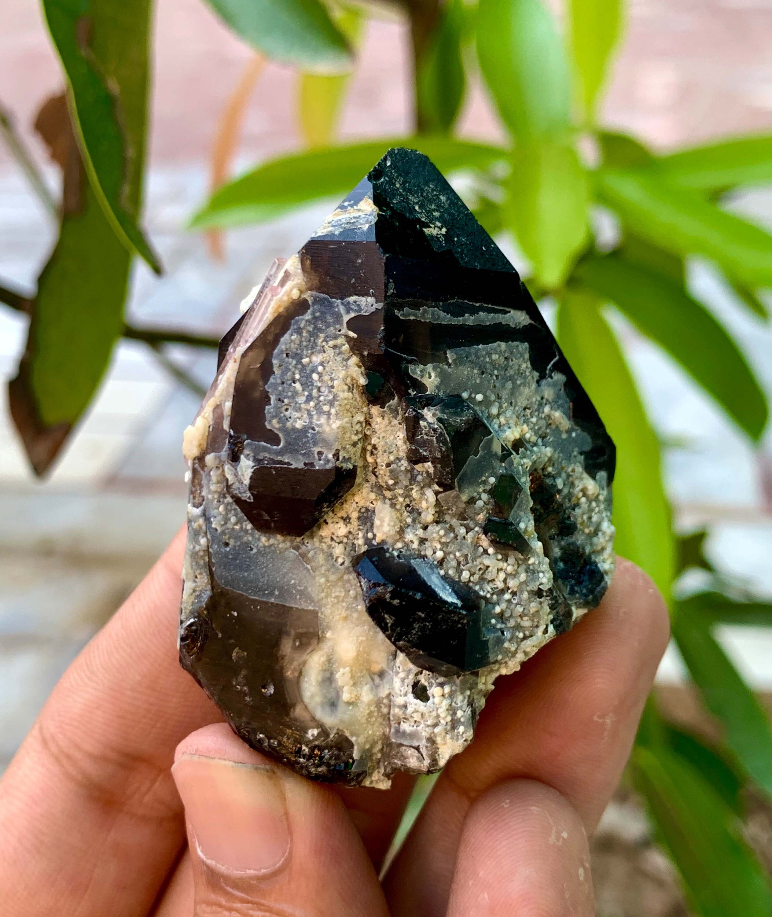 1.2㎏ ピンクトルマリン結晶共生スモーキークォーツ 原石 鉱物 1.2㎏ ピンクトルマリン結晶共生スモーキークォーツ 原石 鉱物