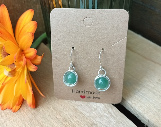 Green Aventurine Gemstone Earrings