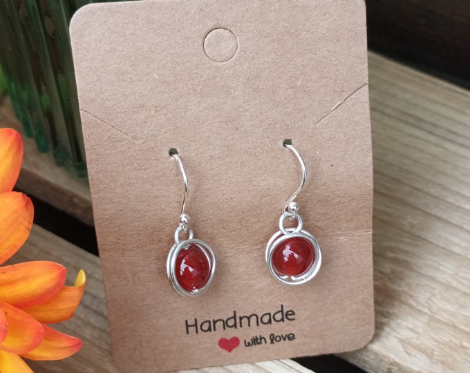 Red Carnelian Earrings